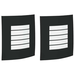 Utomhus vägglampa 2 pcs Svart 23,5 x 9 x 26 cm