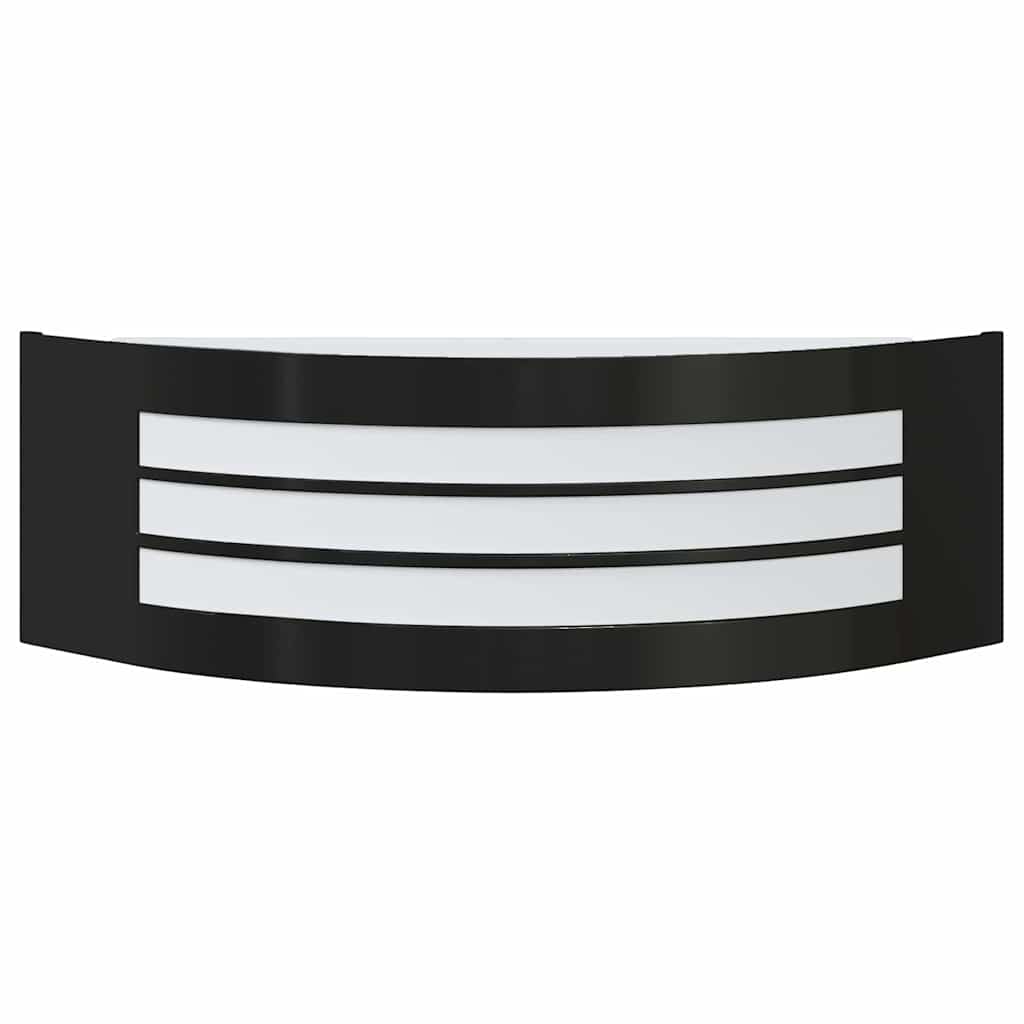 Utomhus vägglampa 2 pcs Svart 32 x 10 x 10 cm