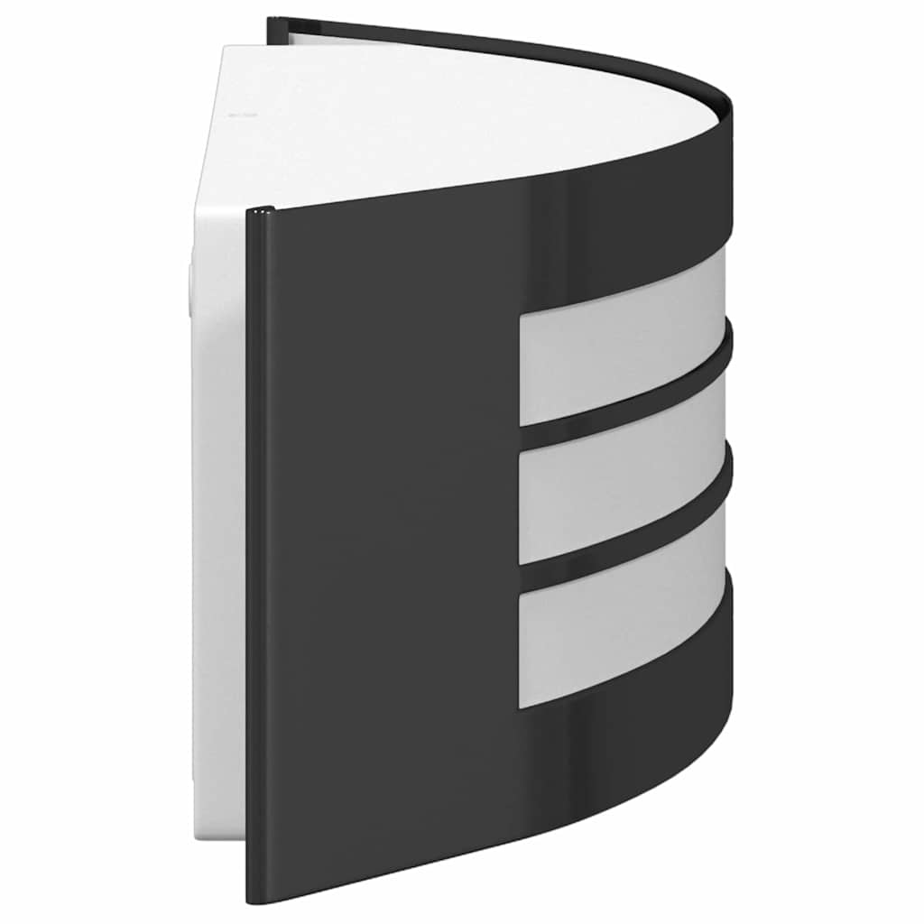 Utomhus vägglampa 2 pcs Svart 32 x 10 x 10 cm