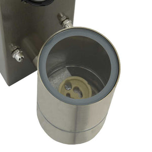 Utomhus vägglampa 2 pcs Silver 6,5 x 10,5 x 16 cm