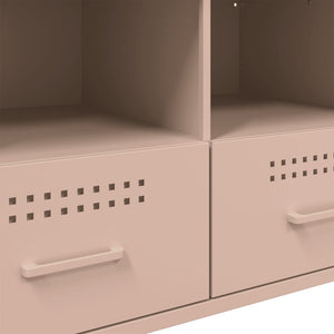 Tv-bänk rosa 68x39x50,5 cm stål