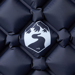 Uppblåsbar campingmadrass 1 person grå 190x58x6 cm