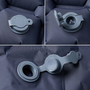 Uppblåsbar campingmadrass 1 person grå 190x58x6 cm