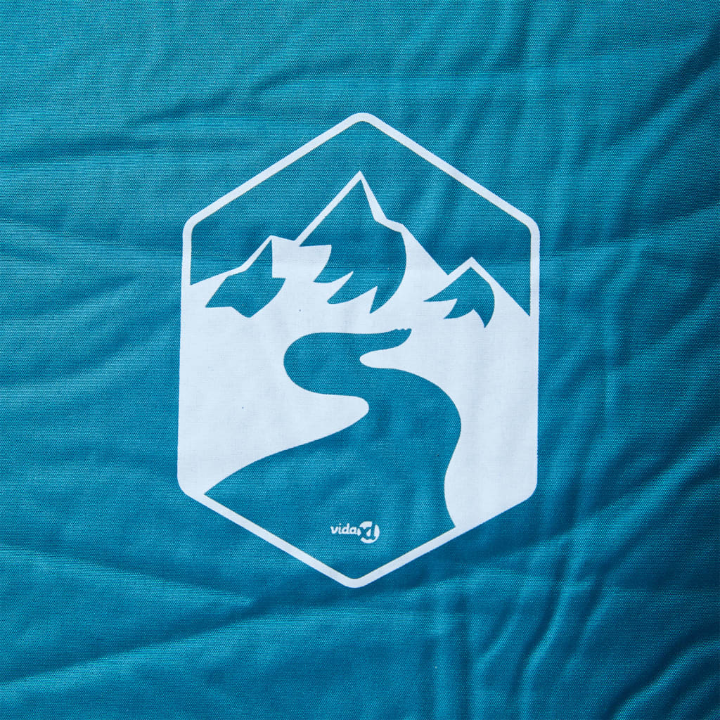 Självuppblåsande campingmadrass med kudde 1 person turkos