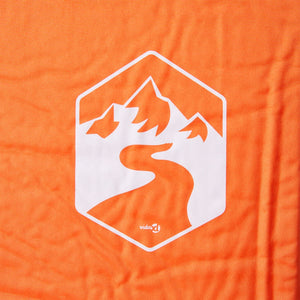 Självuppblåsande campingmadrass med kudde 1 person orange