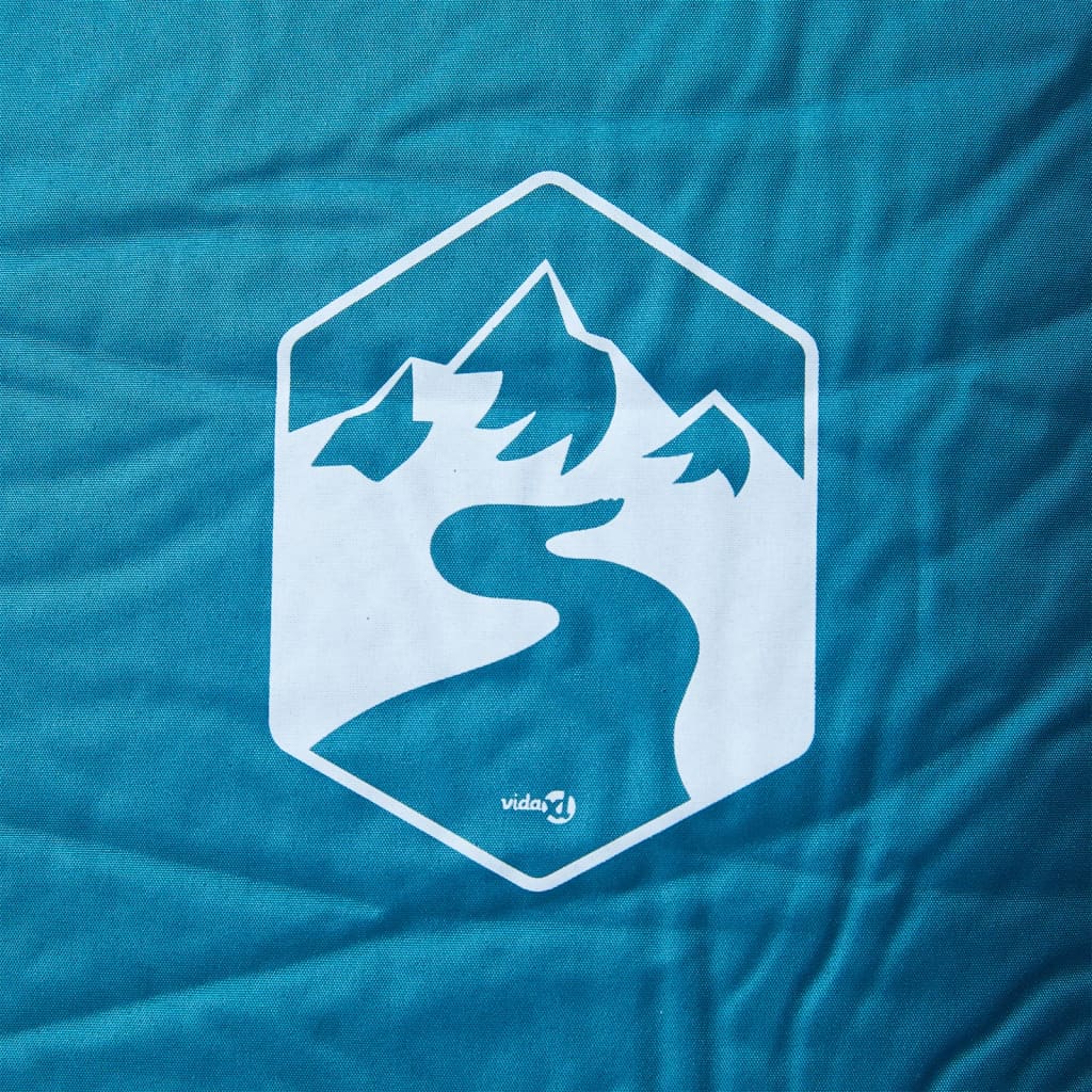 Självuppblåsande campingmadrass med kudde 1 person turkos