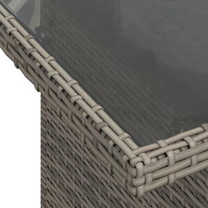 Loungegrupp för trädgården med dynor 5 delar konstrotting grå