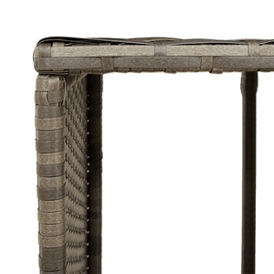 Kant till spabad grå konstrotting och massivt akaciaträ