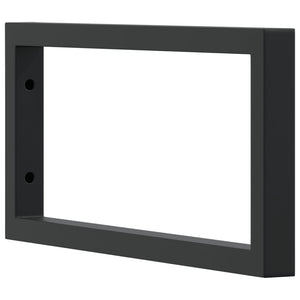 Hyllfästen för tvättställ 2 st svart rektangulärt stål