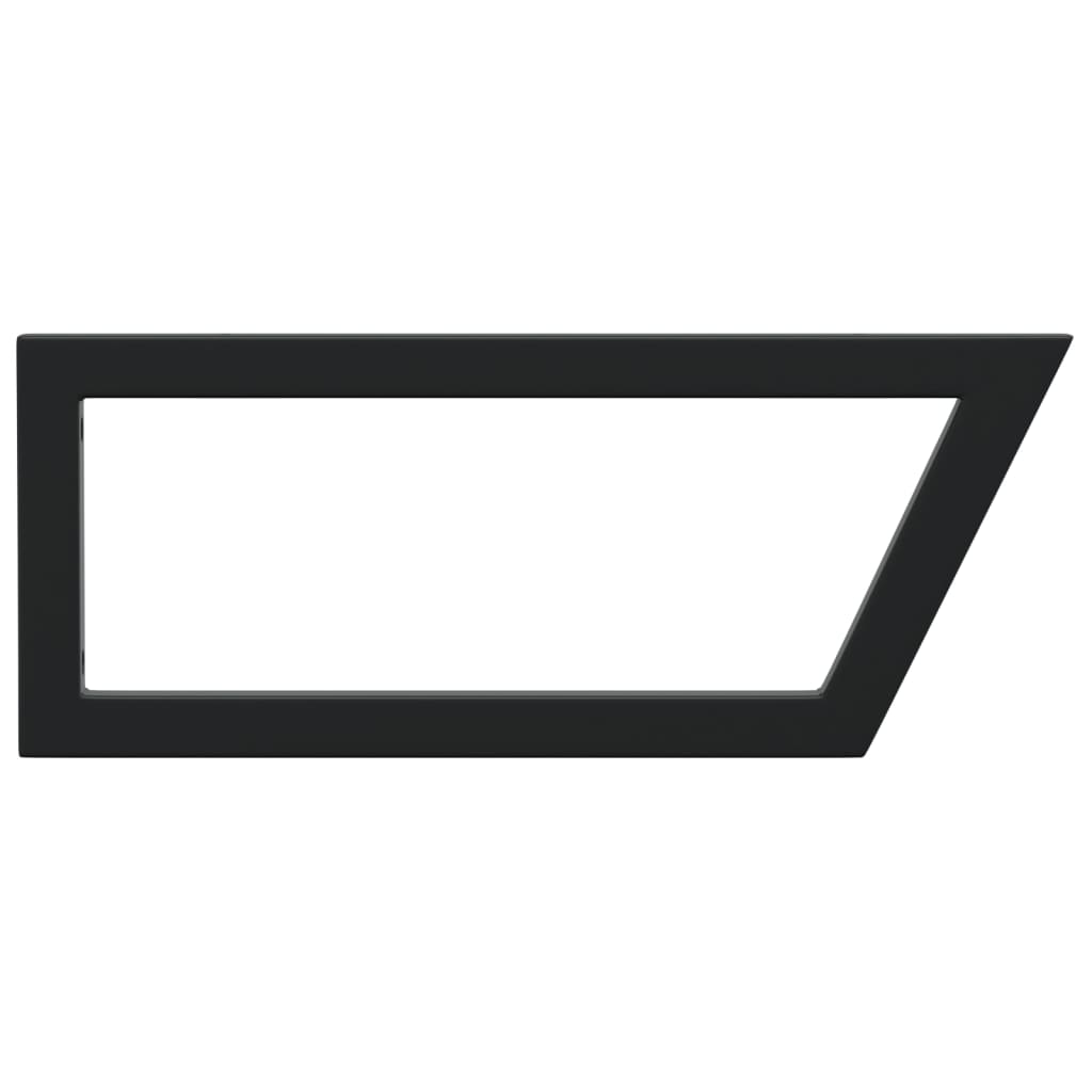 Hyllfästen för tvättställ 2 st svart trapetsformad stål