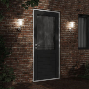 Utomhusvägglampa 2 st silver rostfritt stål