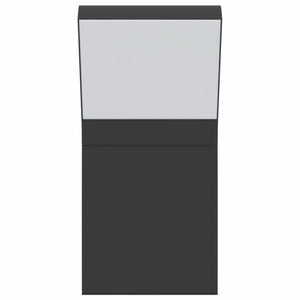 Utomhusvägglampor med sensorer 2 st svart gjuten aluminium