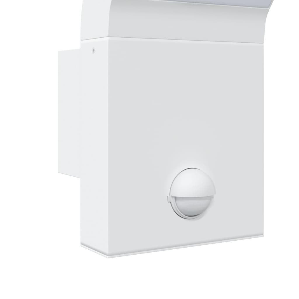 Utomhusvägglampa LED med sensor vit gjuten aluminium