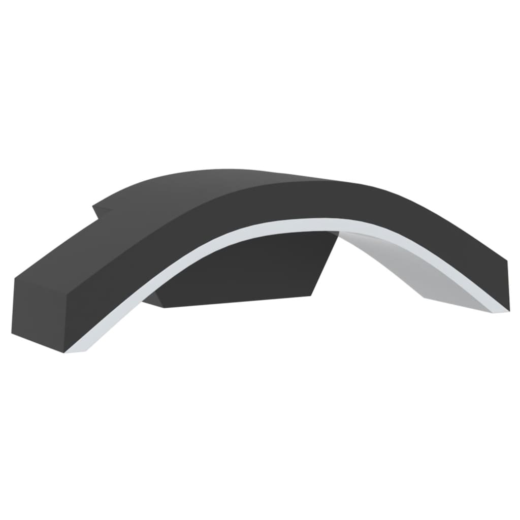 Utomhusvägglampor med sensorer 2 st svart gjuten aluminium