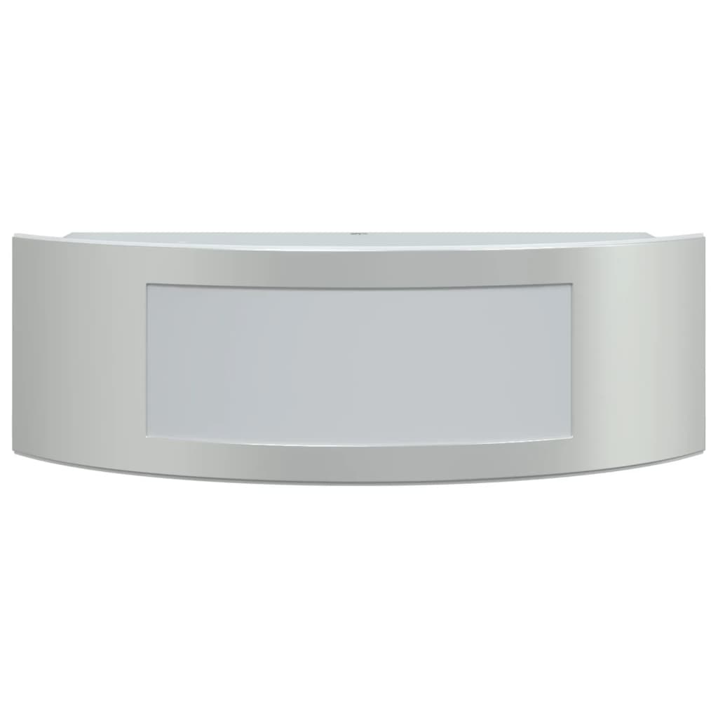 Utomhusvägglampor 2 st silver rostfritt stål