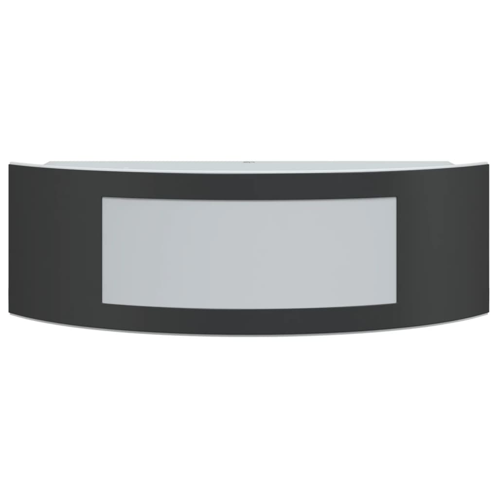 Utomhusvägglampor 2 st svart rostfritt stål