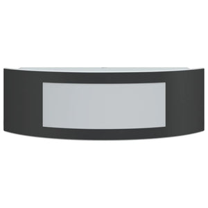 Utomhusvägglampor 2 st svart rostfritt stål