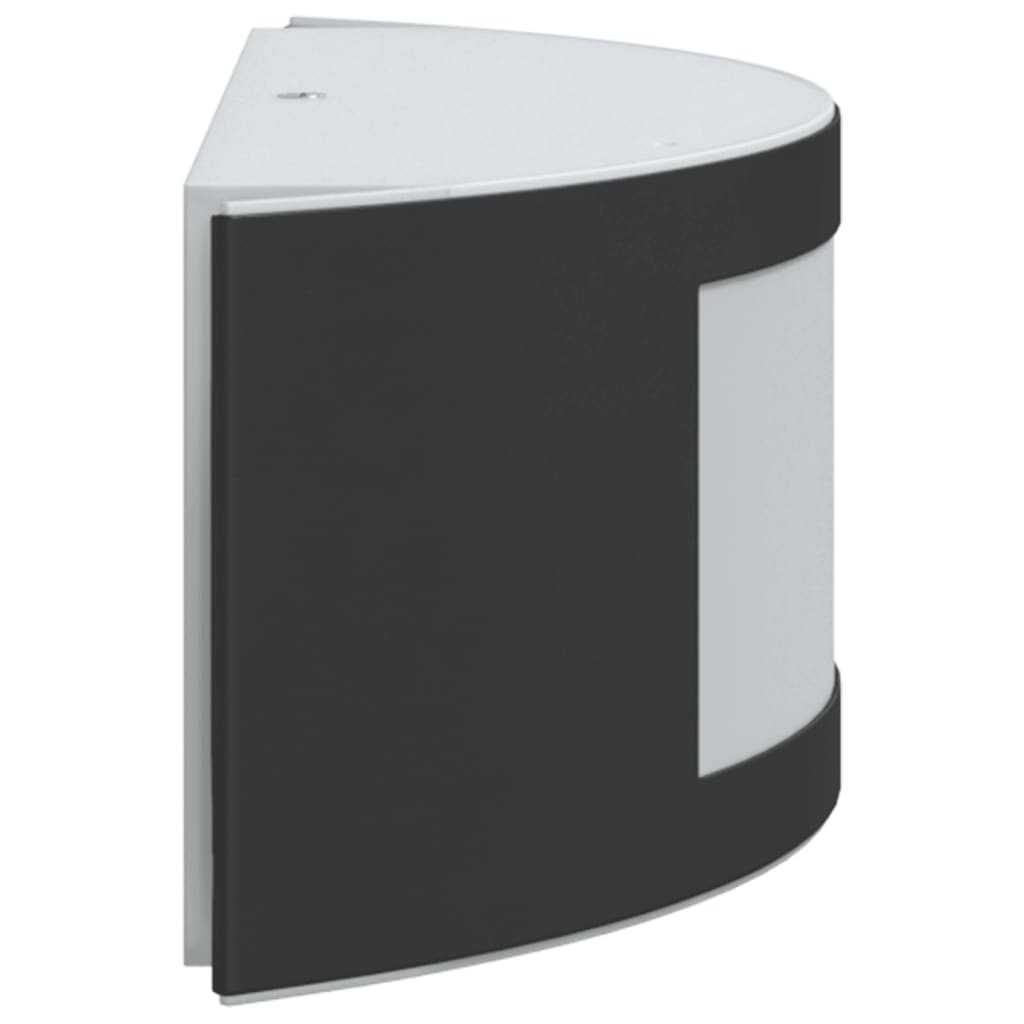 Utomhusvägglampor 2 st svart rostfritt stål