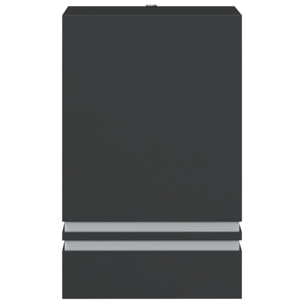 Utomhusvägglampa svart rostfritt stål