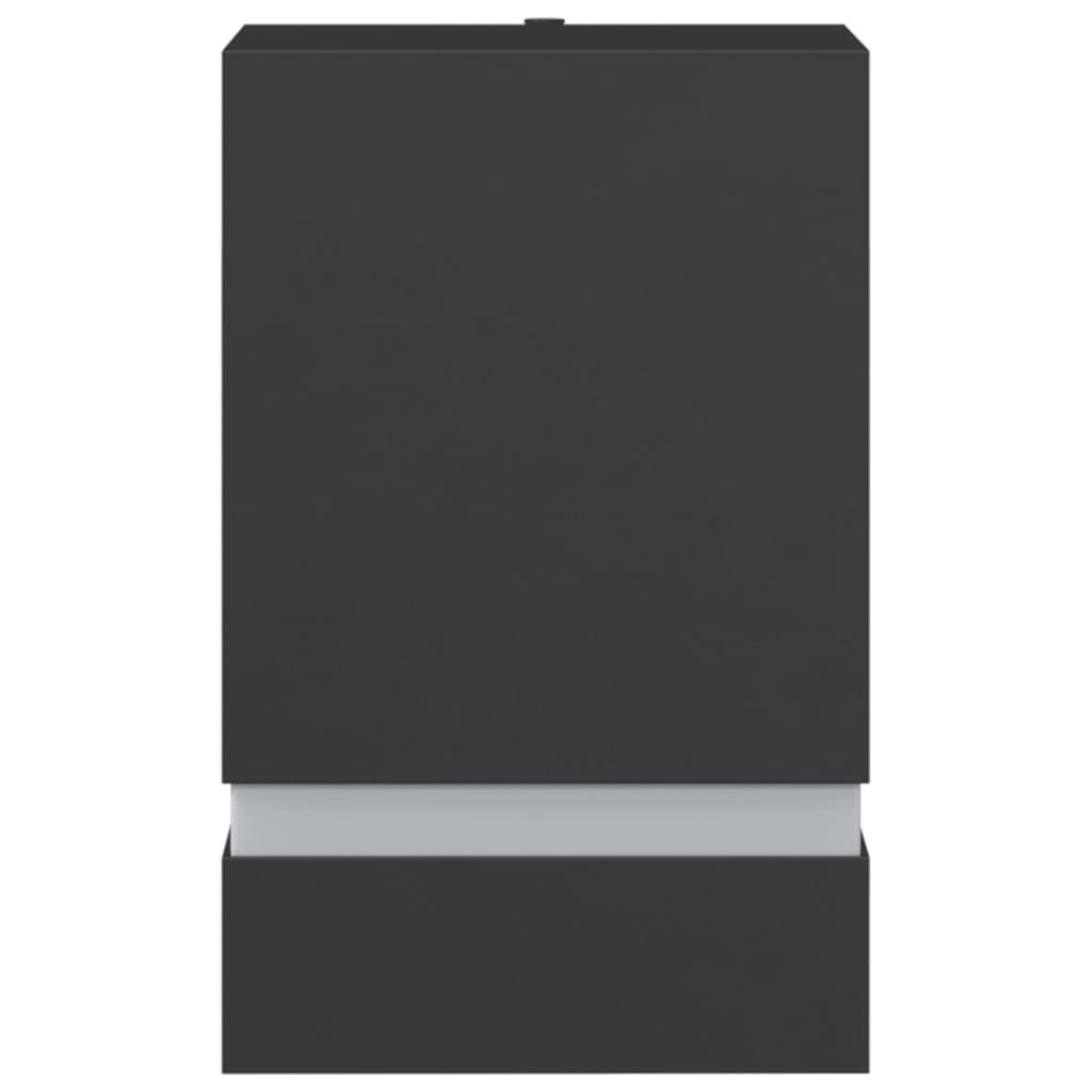 Utomhusvägglampa svart rostfritt stål