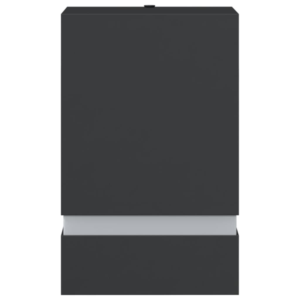 Utomhusvägglampor 2 st svart rostfritt stål