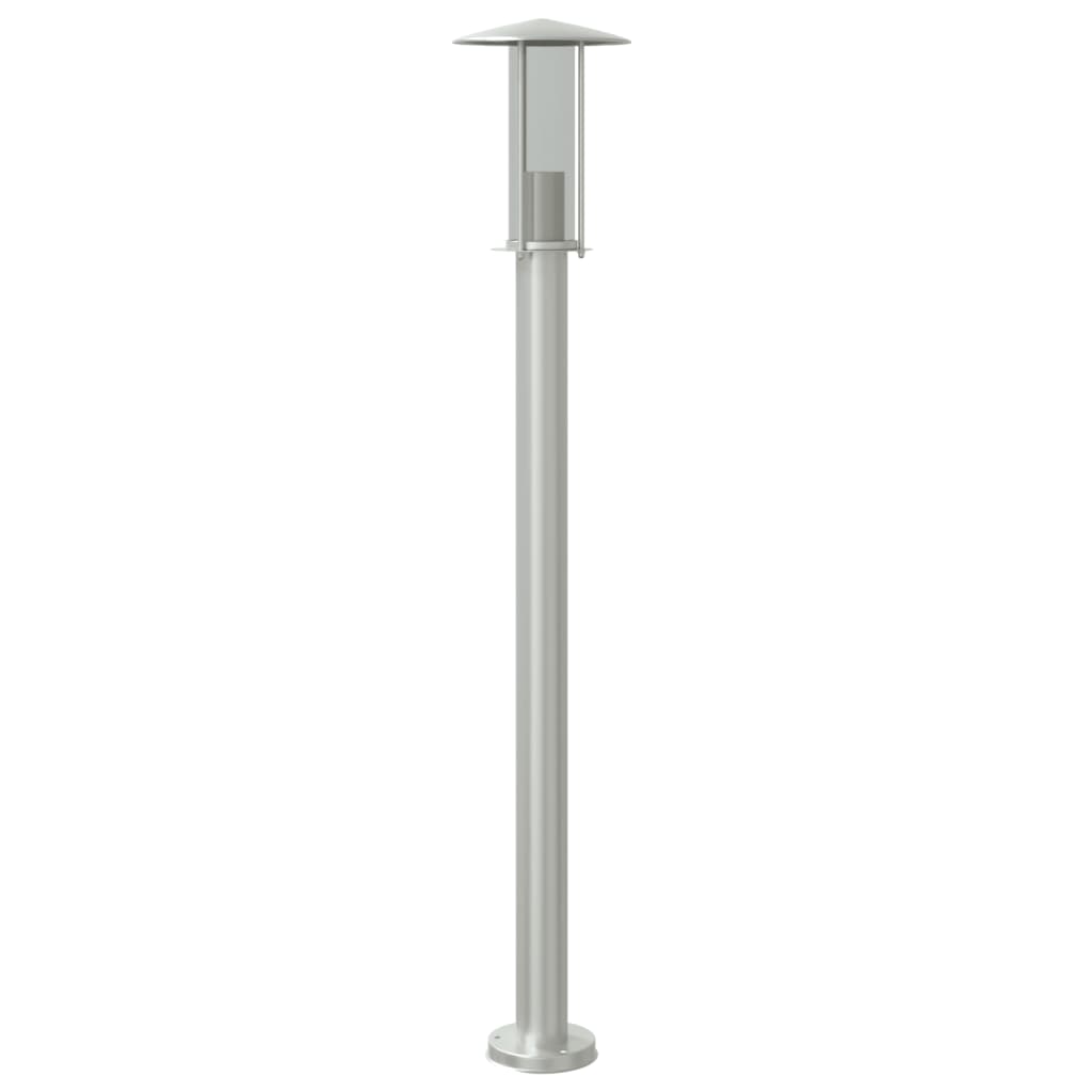 Utomhusgolvlampa silver 100 cm rostfritt stål