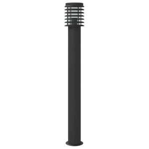 Utomhusgolvlampa svart 110 cm rostfritt stål
