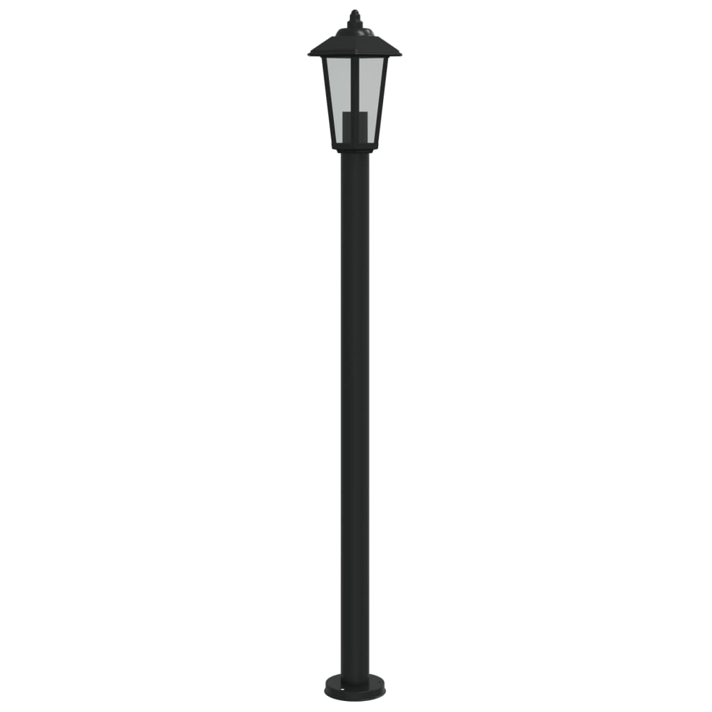 Utomhusgolvlampa svart 120 cm rostfritt stål
