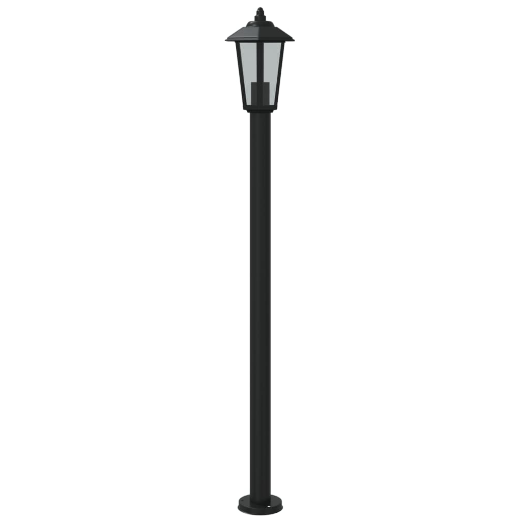 Utomhusgolvlampa svart 120 cm rostfritt stål