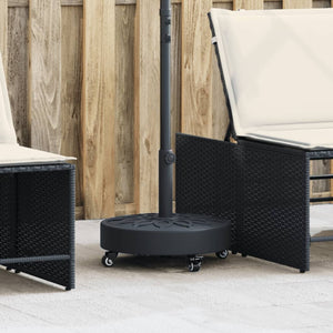 Parasollfot med hjul för Ø38 / 48 mm stolpar 27 kg rund