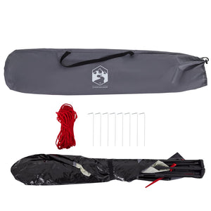 Strandtält 2 personer grå snabbrest vattentätt