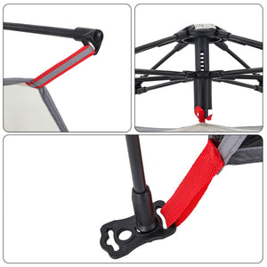 Strandtält 2 personer grå snabbrest vattentätt