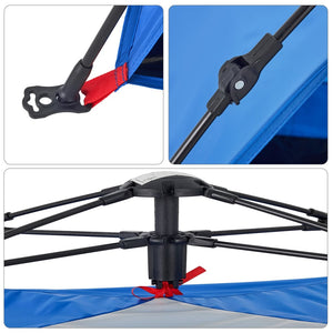 Strandtält 2 personer azurblå snabbrest vattentätt