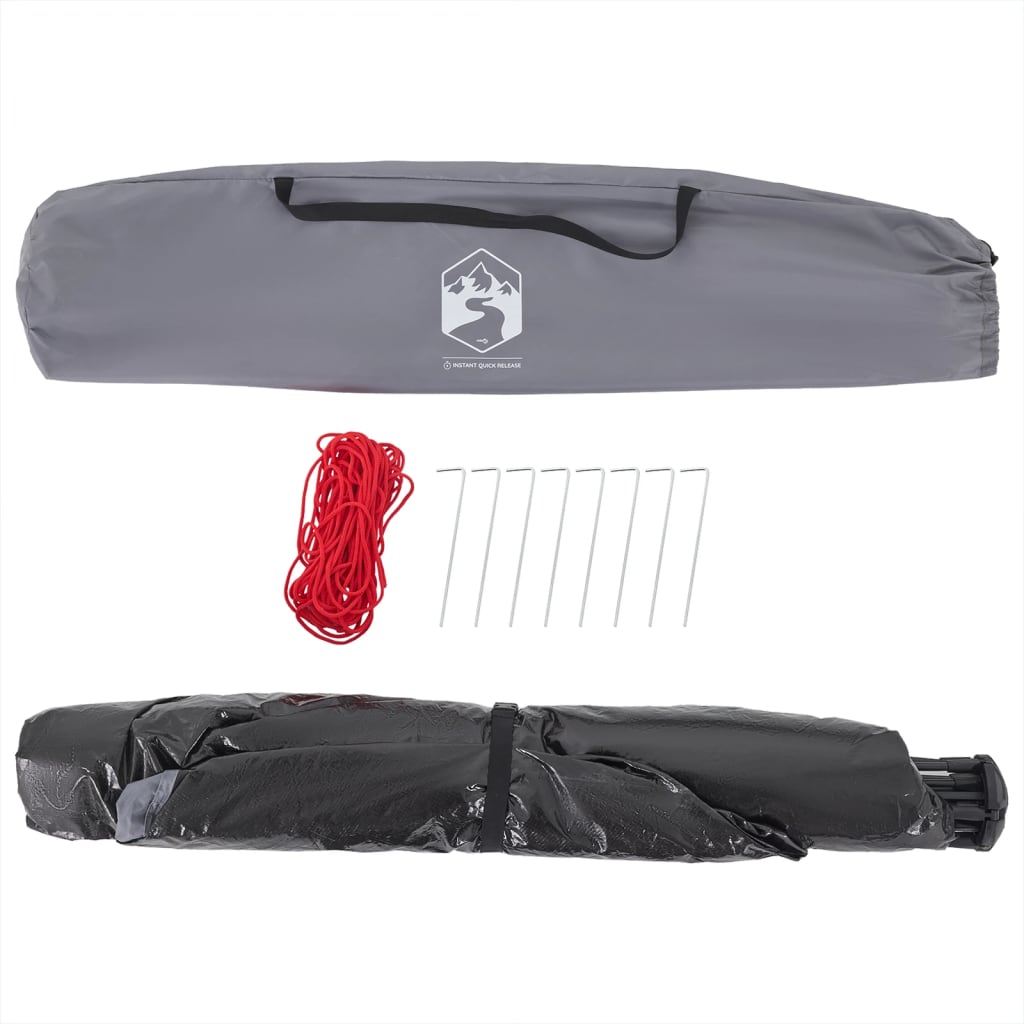 Strandtält 3 personer grå snabbrest vattentätt