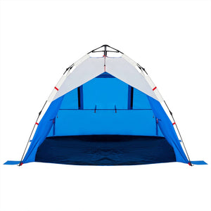 Strandtält 3 personer azurblå snabbrest vattentätt