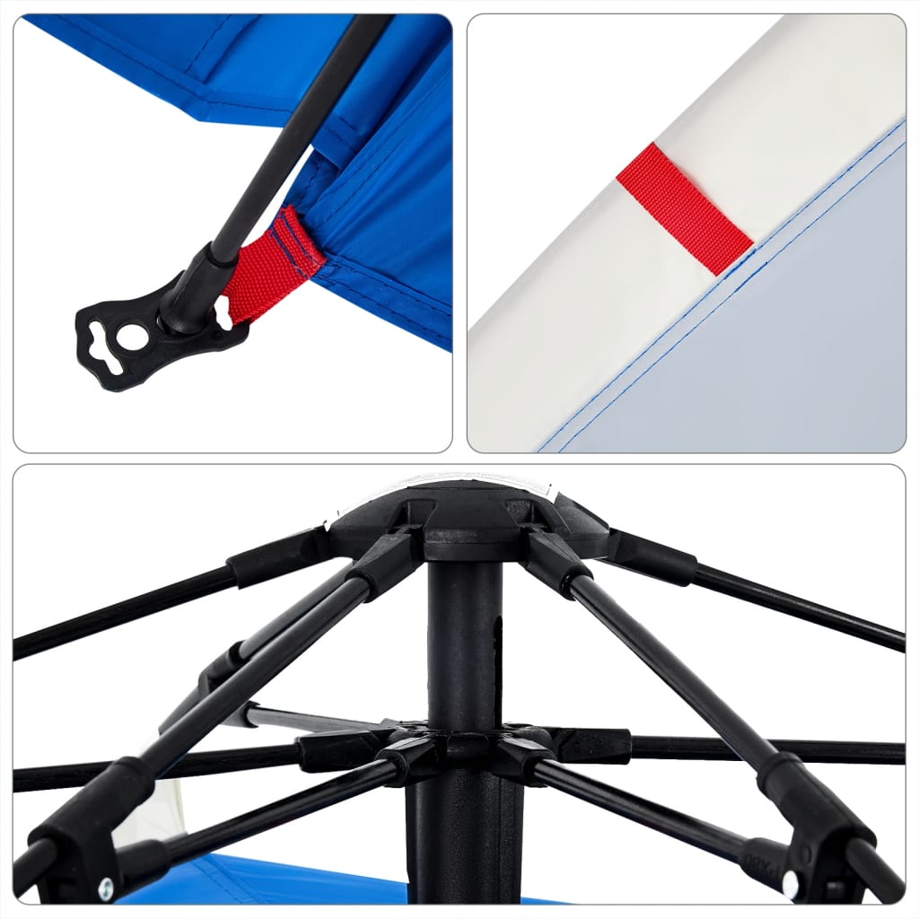 Strandtält 3 personer azurblå snabbrest vattentätt