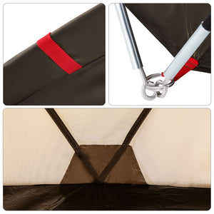 Fisketält 5 personer brun vattentätt