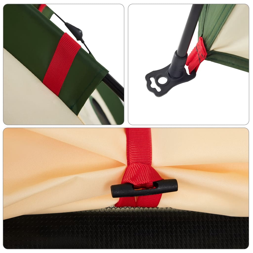 Campingtält 4 personer grön snabbrest