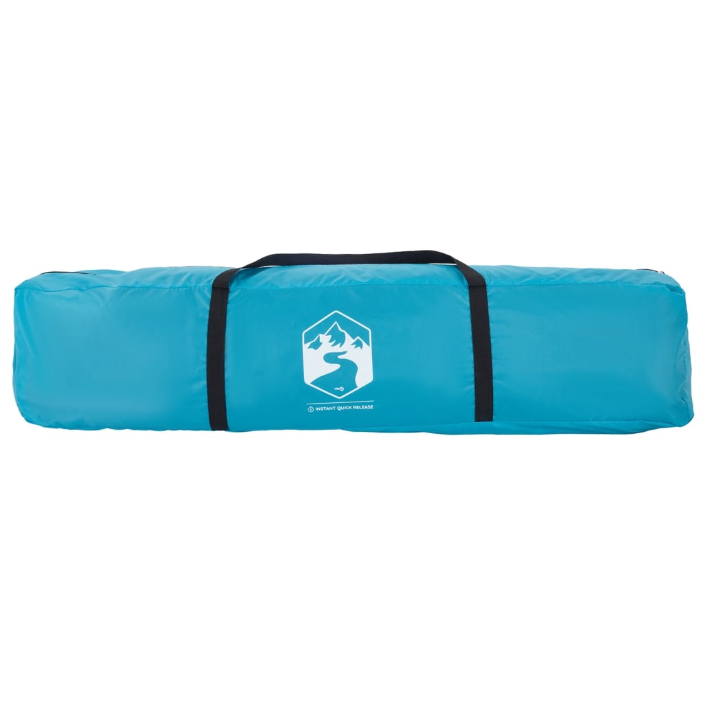 Campingtält 4 personer blå snabbrest