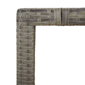 Caféset med dynor 9 delar konstrotting grå