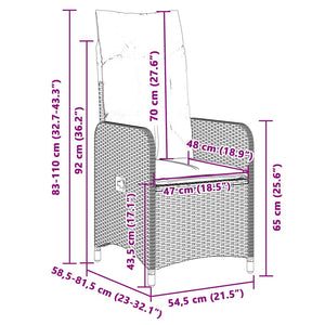 Caféset med dynor 7 delar konstrotting grå