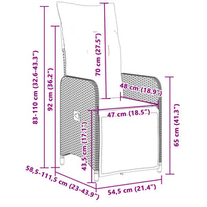 Caféset med dynor 9 delar konstrotting svart