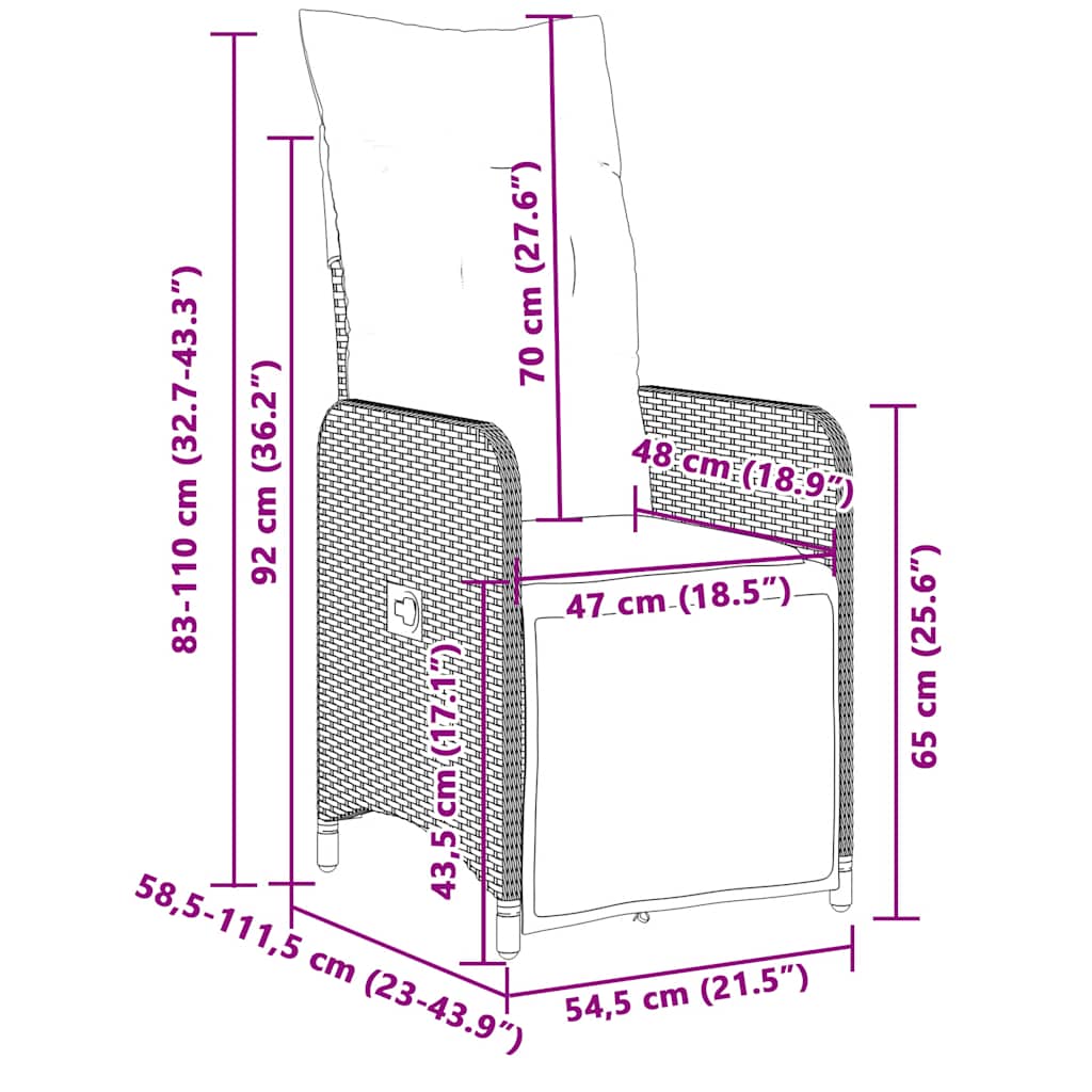 Matgrupp för trädgården med dynor 11 delar beige konstrotting