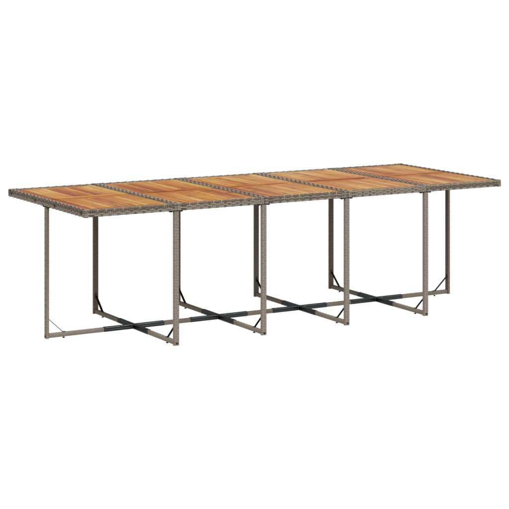 Matgrupp för trädgården med dynor 15 delar grå konstrotting