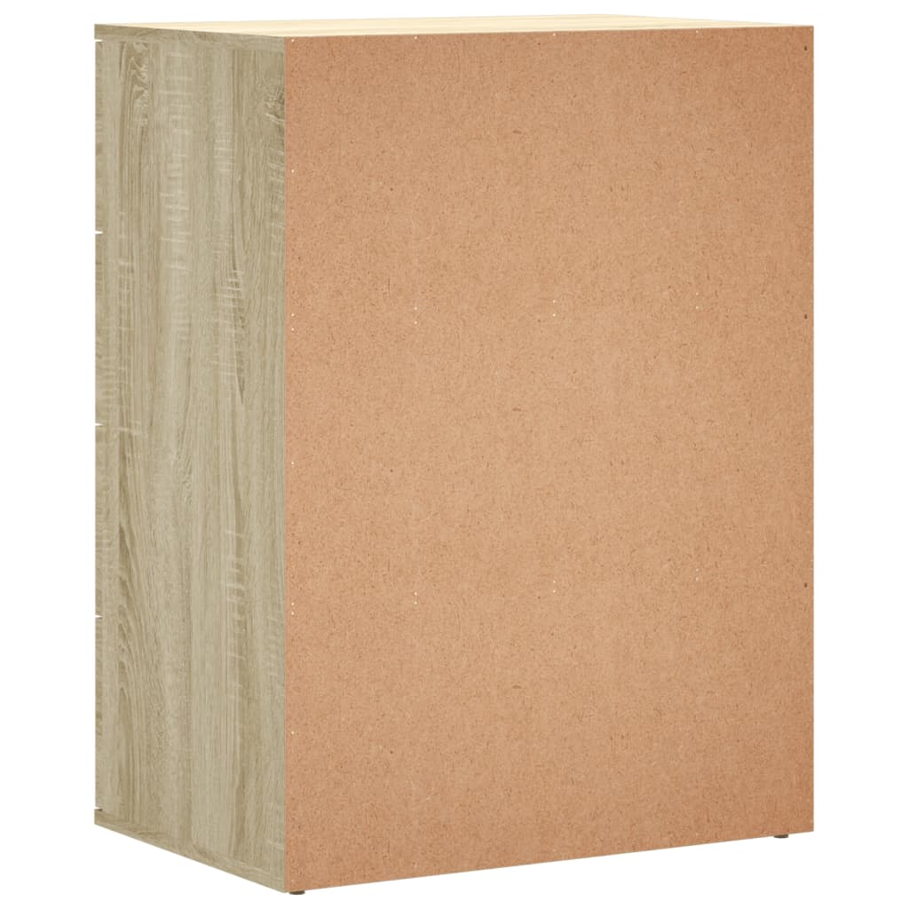 Skänkar 2 st sonoma-ek 60x39x80 cm konstruerat trä