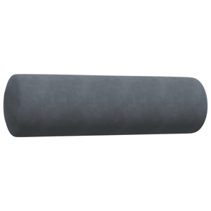 Soffgrupp med dynor och bolster 3 delar mörkgrå sammet