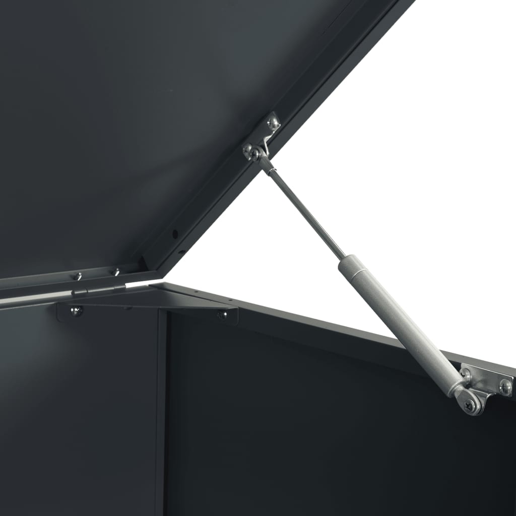 Skjul för sopkärl för 2 platser antracit 138x79x117 cm stål