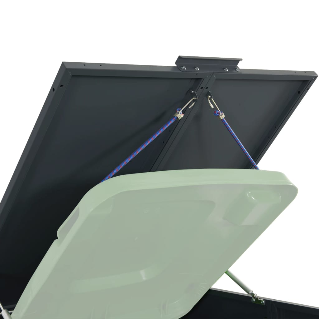 Skjul för sopkärl för 3 platser antracit 207x79x117 cm stål