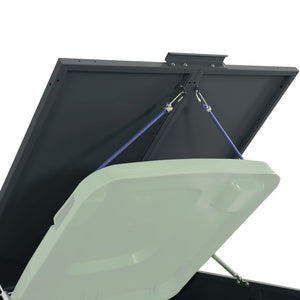 Skjul för sopkärl för 6 platser antracit 414x79x117 cm stål