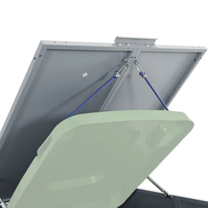 Skjul för sopkärl för 5 platser grå 345x79x117 cm stål